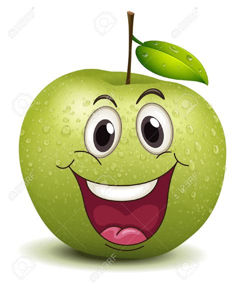 Happy Apple Clipart Clipground