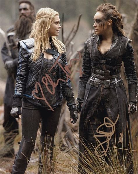 Alycia Debnam Carey And Eliza Taylor Signed Photo 8x10 Rp Autographed The
