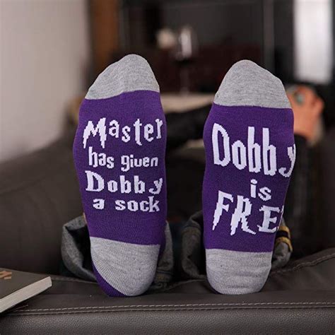 Dobby Is Free Funny Crew Socks Harry Potter Socks Harry Potter Memes