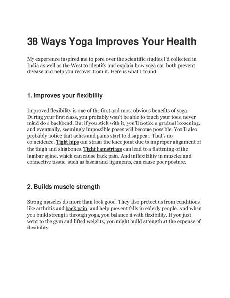38 Ways Yoga Improves Your Health Here Is What I Found 1 Improves