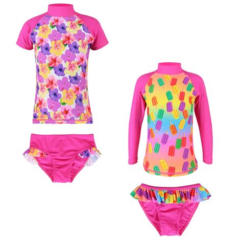 Baohulu Cute Girls Uv Spf 50 Sun Protection Swimwear Two Pieces Set