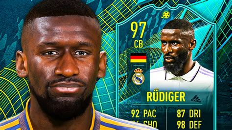 The Best Cb In Fifa 22 97 Moments Rudiger Player Review Fifa 22