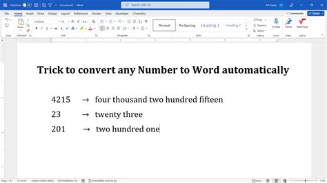 Shortcut To Convert Number To Text In Ms Word Windows And Mac