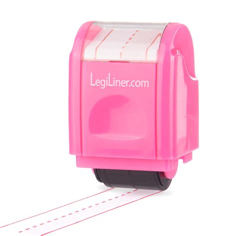 Self Inking Teacher Stamp 3 4 Pink Shaded Handwriting Lines Roller Stamp Legiliner