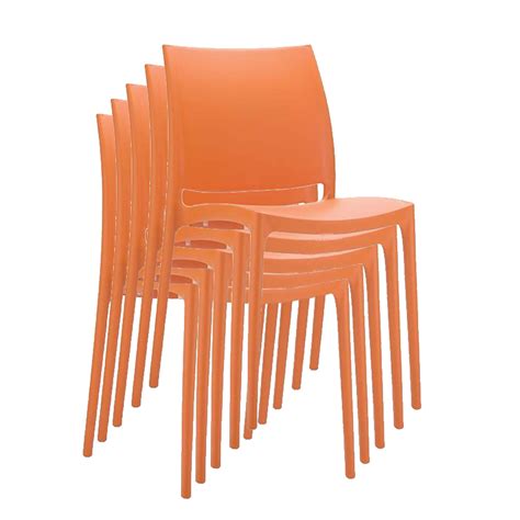 Die kunststoffversion für erwachsene startet bei etwa 20 euro. Stapelstuhl Bistrostuhl Gartenstuhl Kunststoff C44 ~ orange