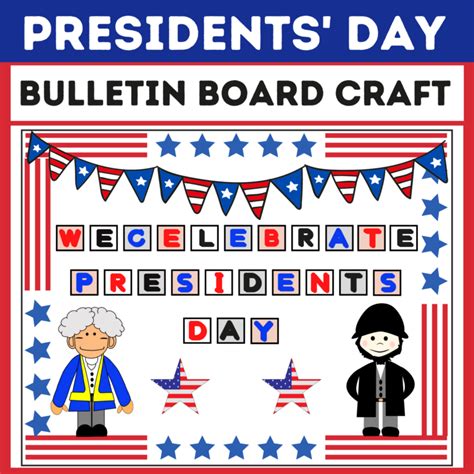 presidents day craft presidents day bulletin board kit cut and paste made by teachers