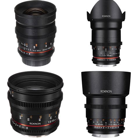 Use your phone's camera to search what you see in an entirely new way. Rokinon 24, 35, 50, 85mm T1.5 Cine DS Lens Bundle for Canon EF