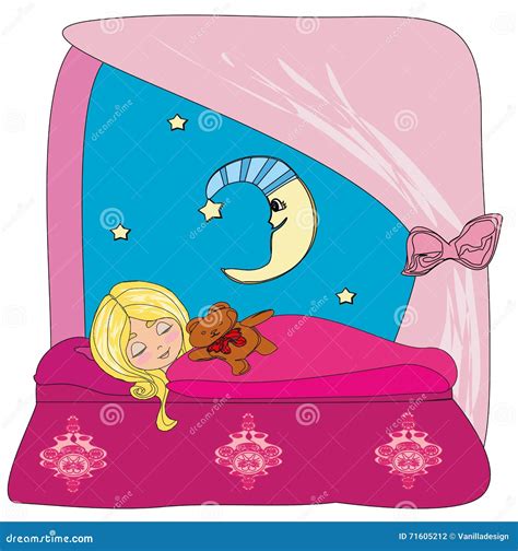 Little Girl Dreaming Stock Vector Illustration Of Stress 71605212