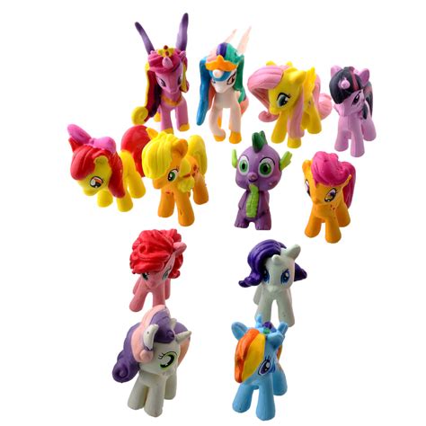 Mini Lot 12pcs My Little Pony Friendship Is Magic Cake Figure Kids Toy