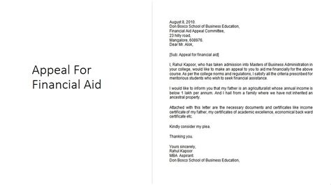 Financial Assistance Letter Sample Collection Letter Template