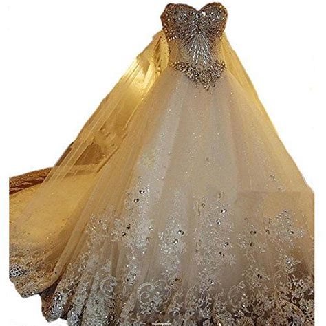 Yuxin Luxury Sweetheart Crystal Beaded Wedding Dress 2021 Princess Long