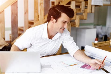 Male Architect In Office Stock Image Image Of Open Camera 68572083