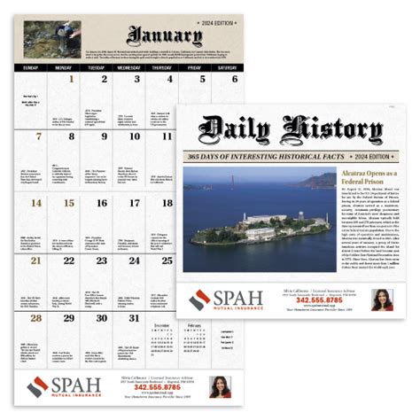 Daily History Calendar Garrett Specialties