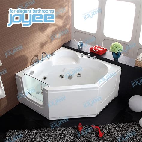 Joyee Good Quality Corner Small Space Soaking Portable Walk In Hot Tub Jacuzzi Bathtub For Elder