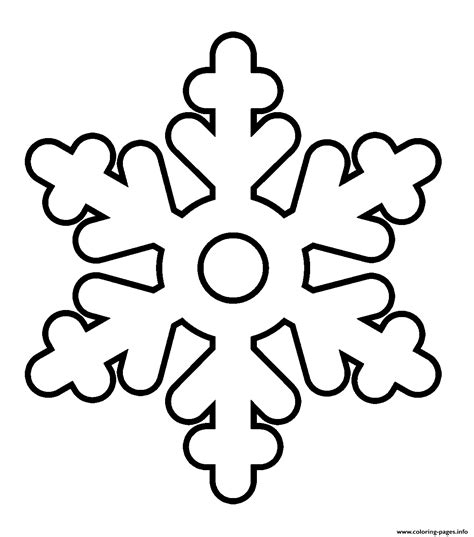 Snowflake Easy Kid Coloring Page Printable