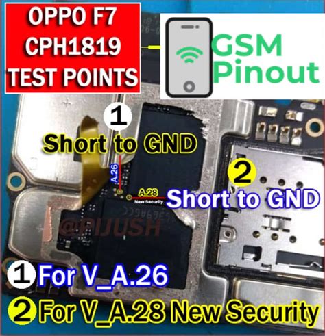Oppo F CPH ISP EMMC Pinout For EMMC Programming Flashing And Remove FRP Lock
