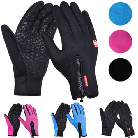 New Touch Screen Bike Gloves Winter Thermal Windproof Warm Full Finger Cycling Glove Anti Slip