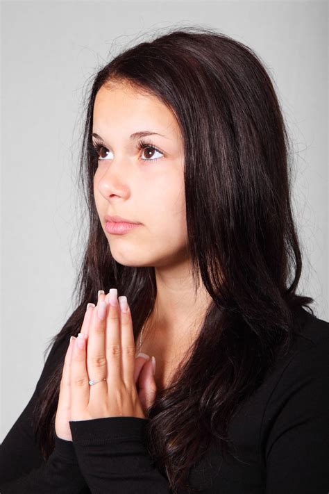 Woman Praying Free Stock Photo A Beautiful Young Woman