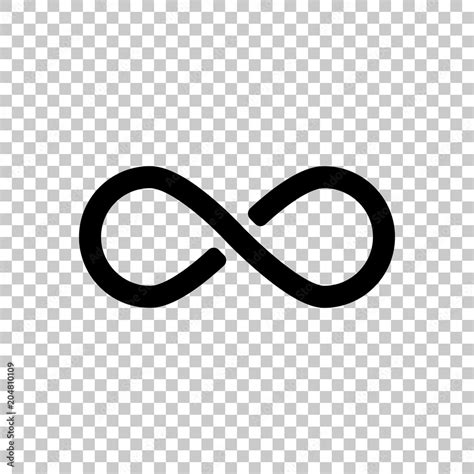 Infinity Symbol Simple Icon On Transparent Background Stock Vector