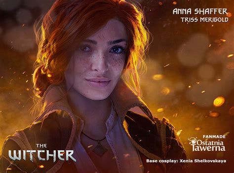 She plays the role of triss merigold in the netflix series the witcher Anna Shaffer as Triss Merigold impression :) : netflixwitcher