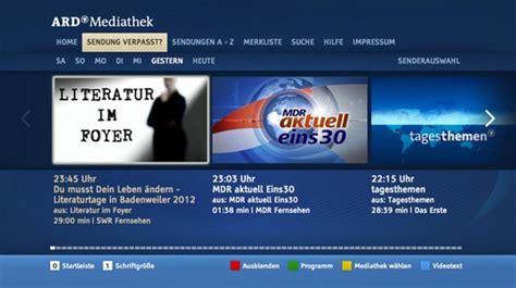 Sturm der liebe am freitag, 9.10.2020: So funktioniert die TV-Ausgabe (HbbTV) der ARD Mediathek