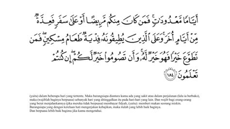 Fasting is prescribed for you—as it was for those before you1—so perhaps you will become mindful ˹of allah˺. Surat Al Baqarah Ayat 183 Sampai 186 - Contoh Seputar Surat