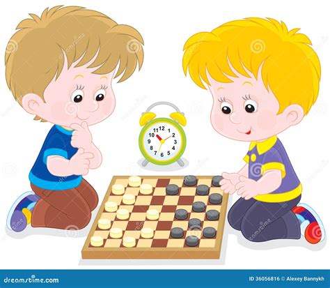 Draughts Checkers Starting Position Wood Style Vector Illustration