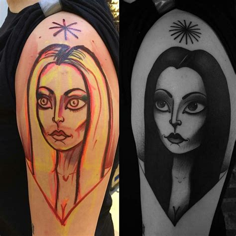 Morticia Addams By Laura Yahna The Girl With The Matchsticks Morticia Addams Tatuajes Tatuar