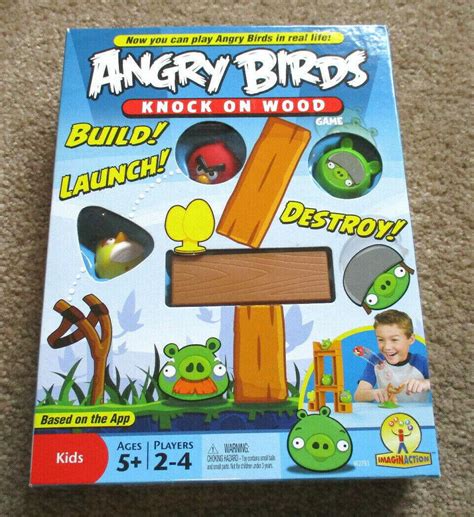 2010 Mattel Angry Birds Knock On Wood Board Game Complete 3845056417