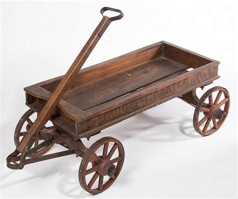 Sold Price Childs Wooden Wagon Wood Wagon Antique Wagon