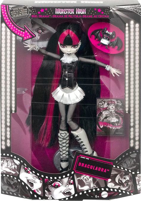 Buy Monster High Doll Draculaura In Black And White Reel Drama