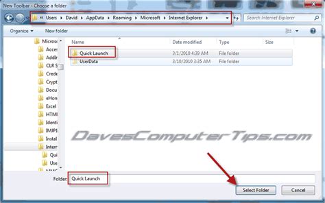 Add The Quick Launch Toolbar To Windows 7 Daves Computer Tips