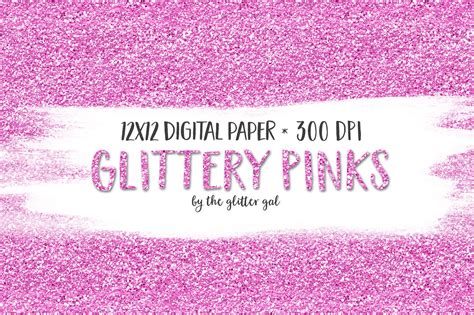 Pinks Digital Glitter Paper ~ Textures ~ Creative Market
