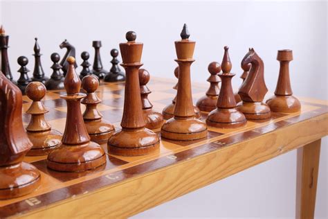 Extra Large Chess Set Chess Table Vintage Ussr 1980 Wooden Etsy Uk