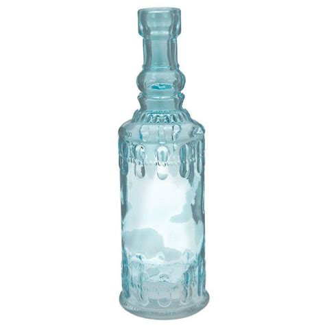 Teal Carved Glass Bottle Hobby Lobby 791210 Glass Bottles Square Glass Vase Bottle