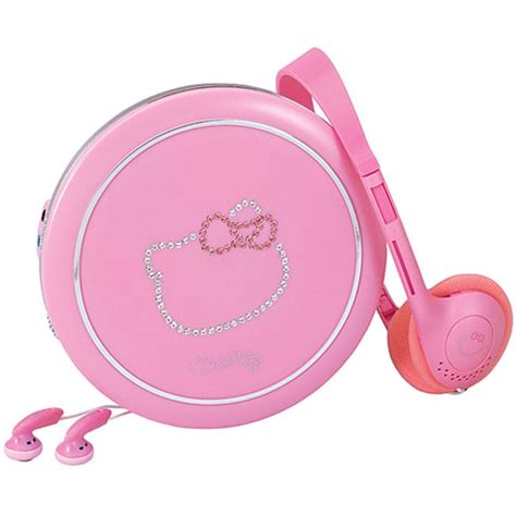 Hello Kitty Kt2038 Pink Bling Personal Cd Player Free Shipping On