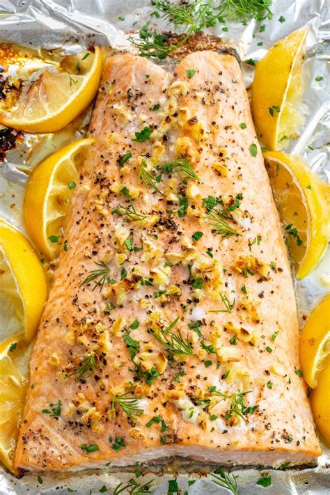 Place salmon on aluminum foil. Recipe For Salmon Fillets Oven : Oven Baked Salmon Fillets Recipe - Happy Foods Tube - This ...