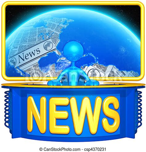 World News A Concept And Presentation Illustration In 3d Canstock