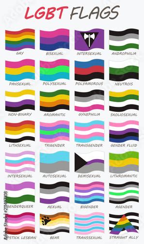 Set Of 28 Lgbt Flags Stock Vector Adobe Stock