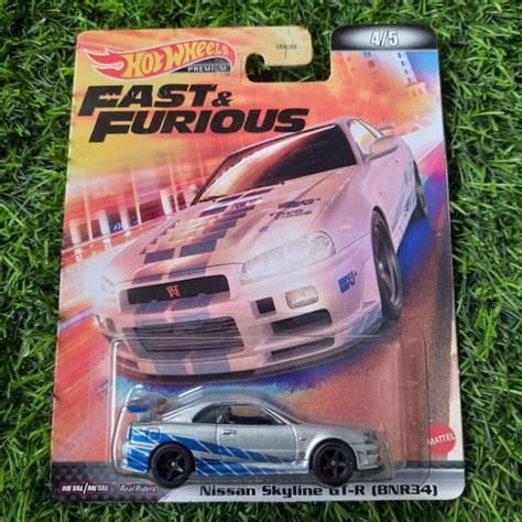 Jual Hot Wheels Premium Fast And Furious Skyline R34 Mitsubishi Eclipse Nissan S14 Shopee