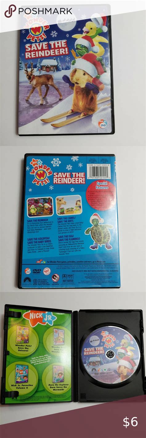 Nick Jr Wonder Pets Save The Reindeer Dvd Christmas Movie 2007 Pre