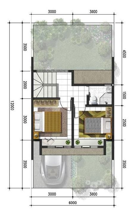 sketsa rumah minimalis ukuran  meter  kamar tidur  lantai