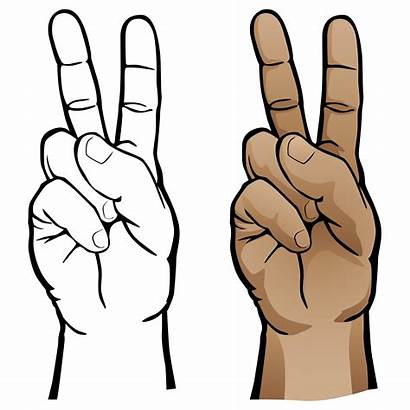 Peace Sign Hand Vector Illustration Clipart Clip