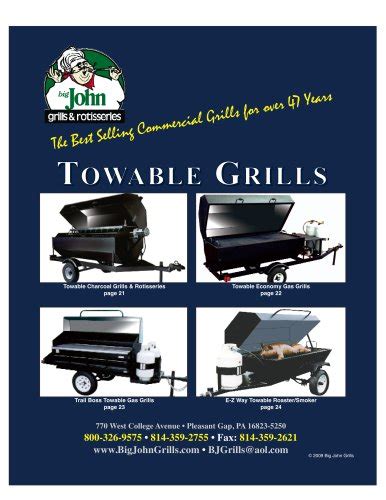 Towable Grills Big John Grills And Rotisseries Pdf Catalogs