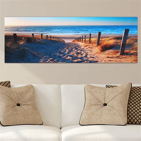 Unframed Canvas Painting Natural Ocean Beach Wall Art Picture For