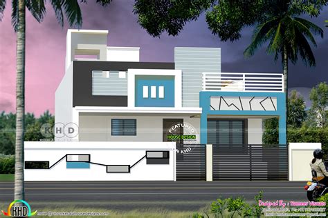 Single Floor South Indian Style 1100 Square Feet Home
