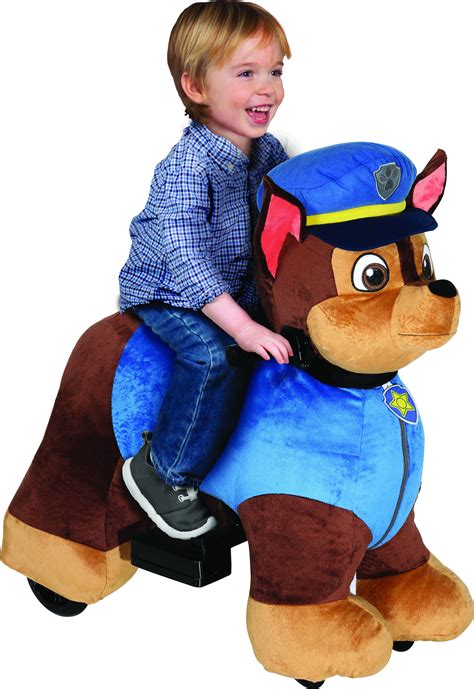 Paw Patrol 6 Volt Plush Chase Ride On By Dynacraft With Pup House