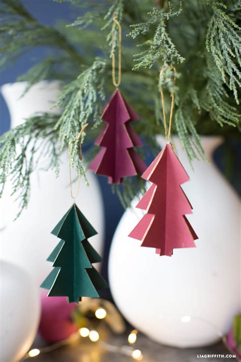 3d Paper Tree Ornaments Paper Christmas Ornaments Christmas Tree