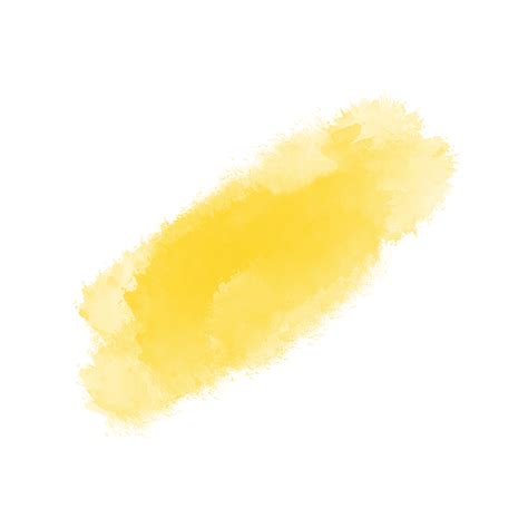 Yellow Watercolor Brush Stroke 34002495 Png