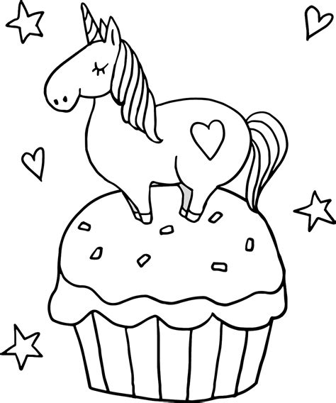 Cupcake Unicorn Coloring Page 10 Best Unicorn Cupcake Coloring Pages